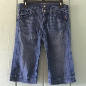 7 For All Mankind Long Shorts Knee Denim Jean Dojo